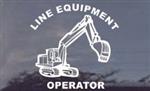 LEO Line Equipment Operator Trackhoe Digger Window Decals Stickers